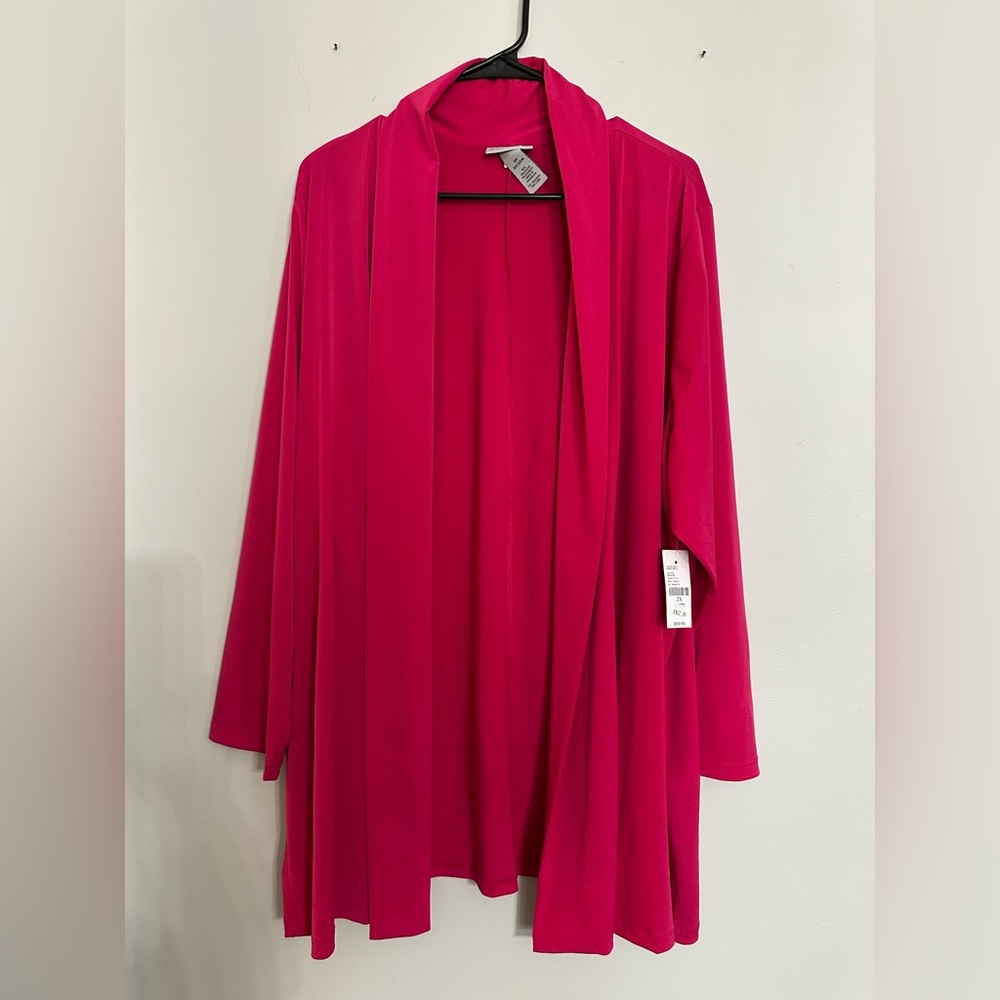 Catherines Hot Pink lightweight blazer. A wardrobe must have! New with tags. 2X